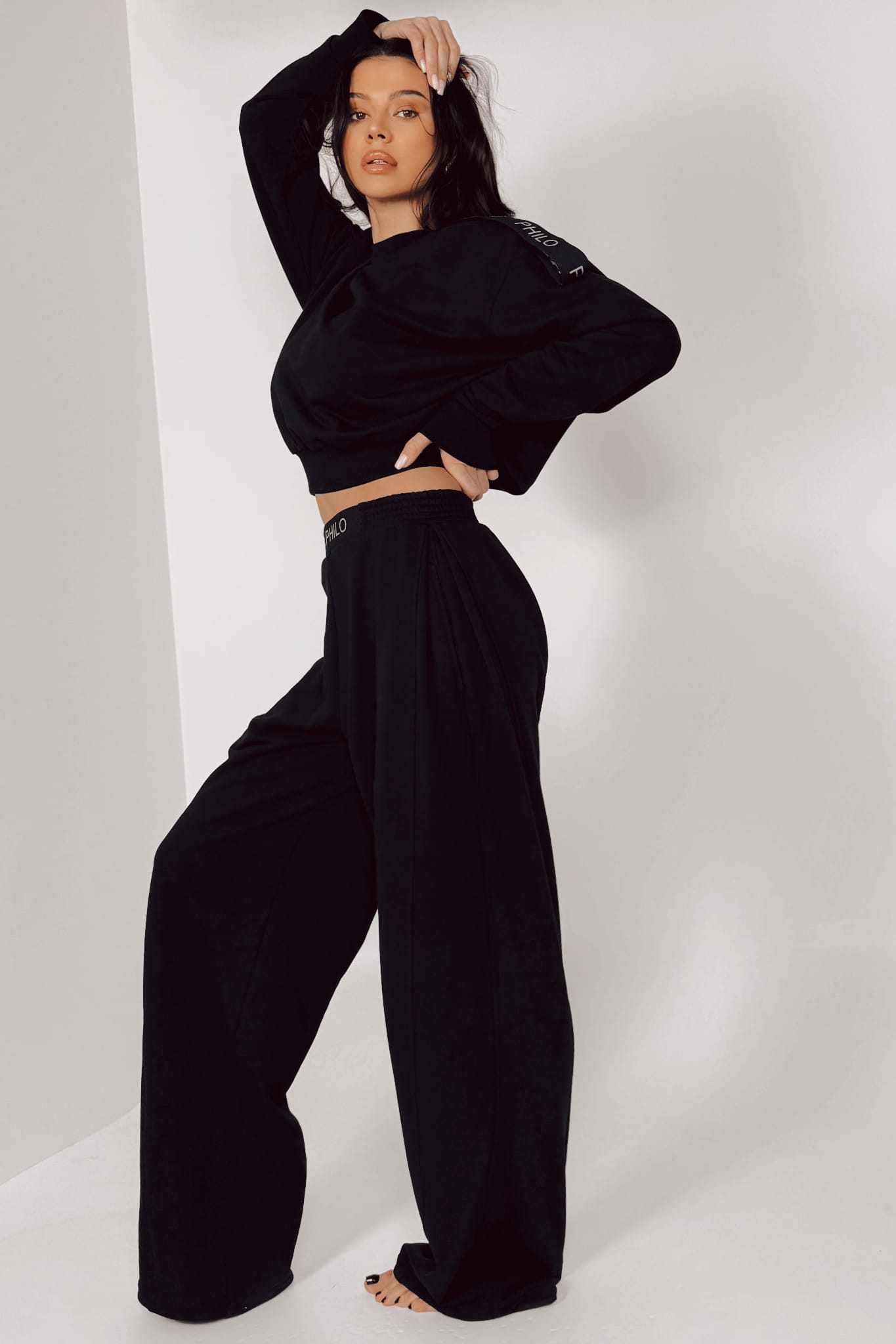 Spodnie dresowe black push up sweatpants- Philo NY